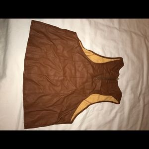 Faux leather tank